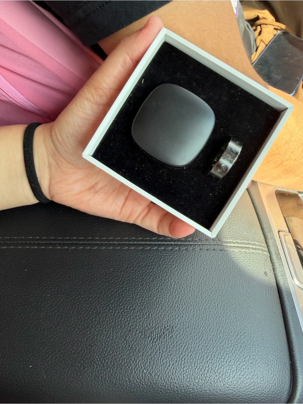 Matte Black Smart Ring with Charging Case - Men Accessories